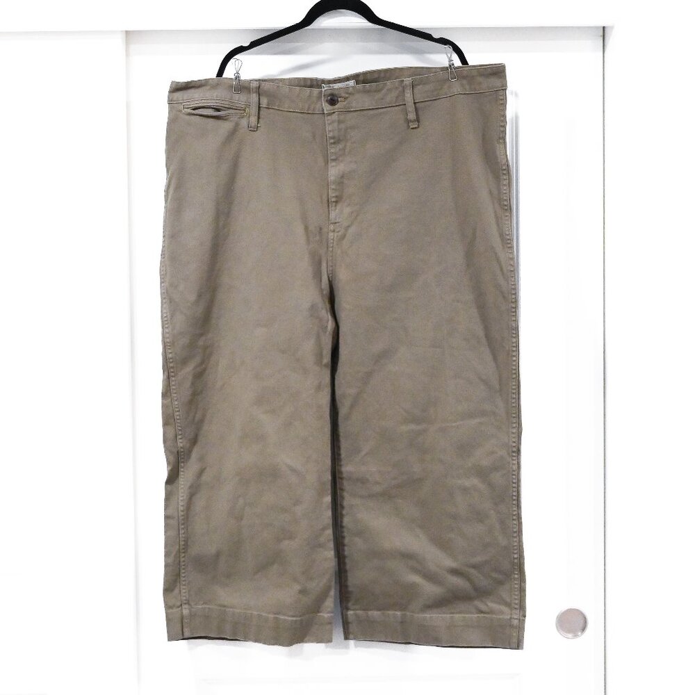 Madewell Size 37 Emmett Wide-Leg Crop Olive Jeans
